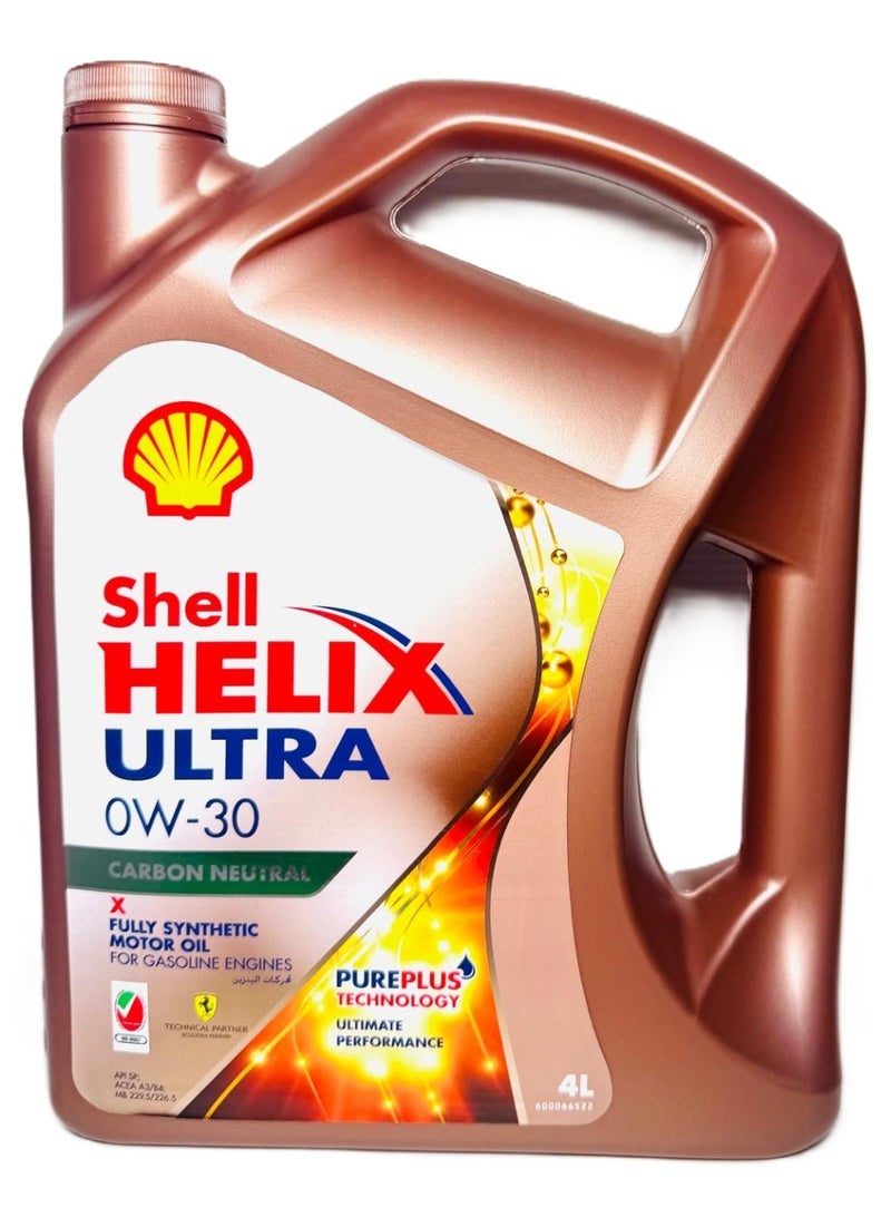 شل زيت محركات هيلكس ألترا الاصطناعي بالكامل SP، 0W-30، سعة 4 لترات - Image 1